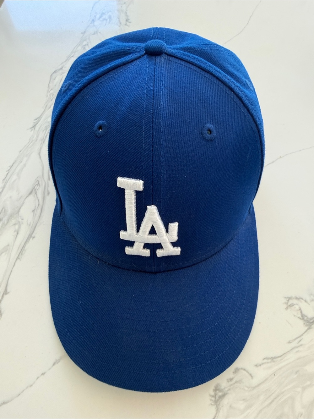 New Era Los Angeles Dodgers low profile fitted hat with LA Logo size 7 1/2
